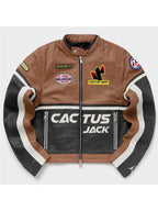 Cactus Jack Brown Leather Jacket