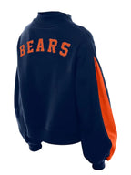 Chicago Bears Mock Neck Sweatshirt Navy Back