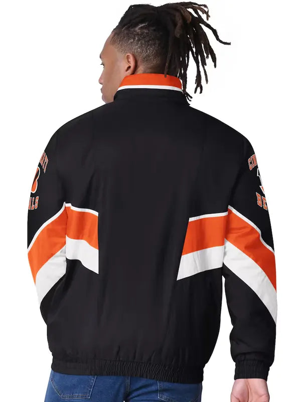Cincinnati Bengals Captain Black Varsity Satin Jacket
