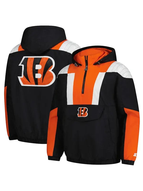 Cincinnati Bengals Starter Charger Half-Zip Jacket
