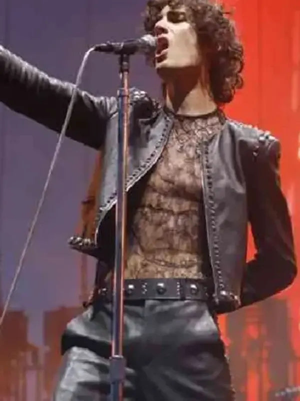 Coachella 2026 Sombr Black Leather Jacket