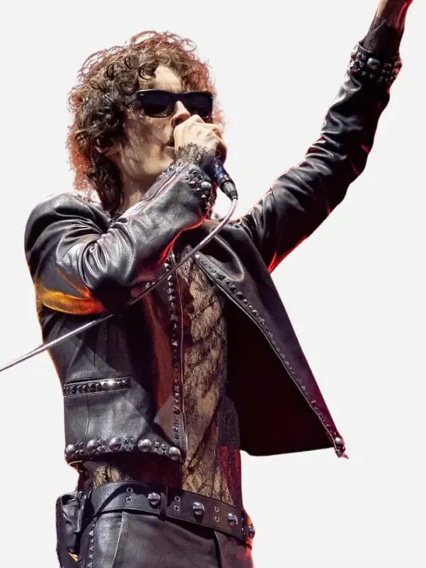 Coachella 2026 Sombr Black Leather Jacket