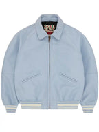 Corteiz Leather Jacket Blue