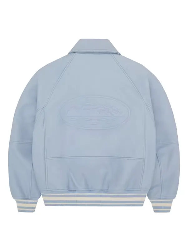 Corteiz Leather Jacket Blue