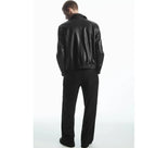 Cos-Cafe-Racer-Black-Leather-Jacket-Back