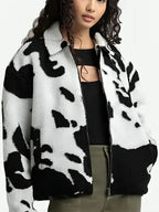 Cow Print North Face Jacket