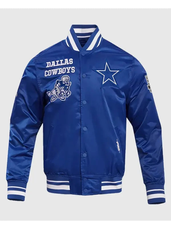 Dallas Cowboys Retro Classic Rib Satin Jacket