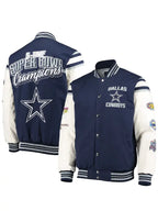 Dallas Cowboys Super Bowl 5x Champions Varsity Jacket