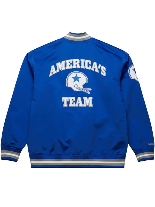 Dallas Cowboys Vintage Double Down Blue Satin Jacket