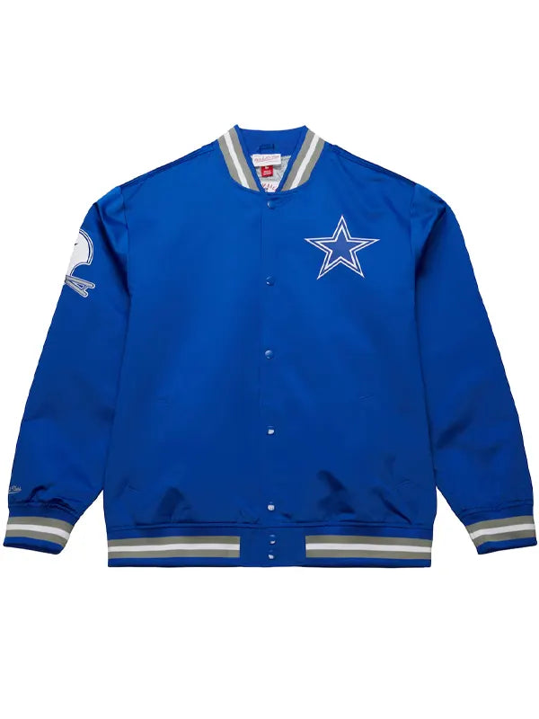 Dallas Cowboys Vintage Double Down Blue Satin Jacket