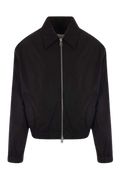 Casual Cotton Zipper Jacket Women, Black Zing Apparel