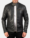 Dean Black Leather Biker Jacket