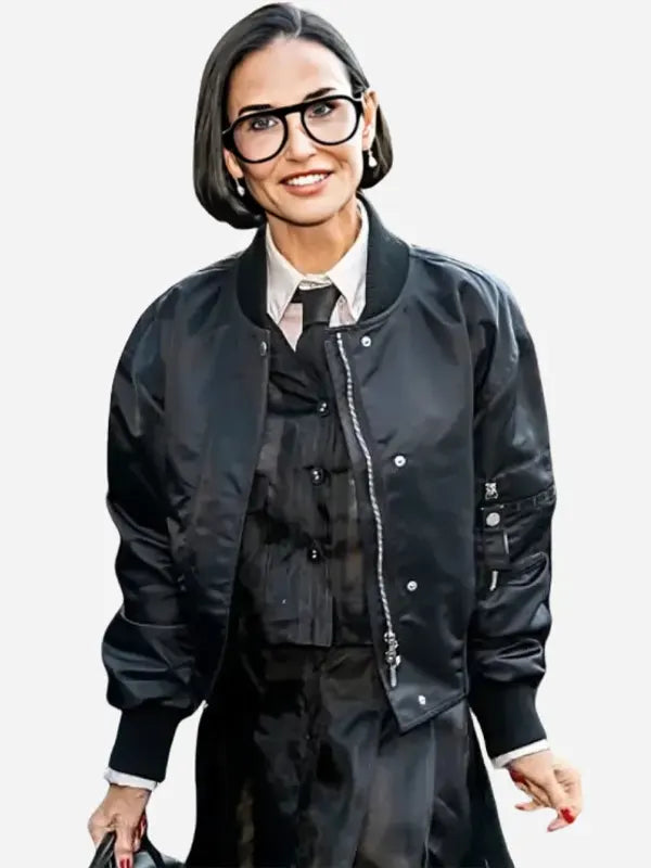 Demi Moore New York FW Black Jacket