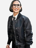 Demi Moore New York FW Black Jacket