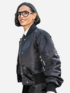 Demi Moore New York FW Black Jacket