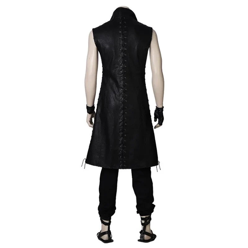 Devil May Cry 5 V Black Leather Coat