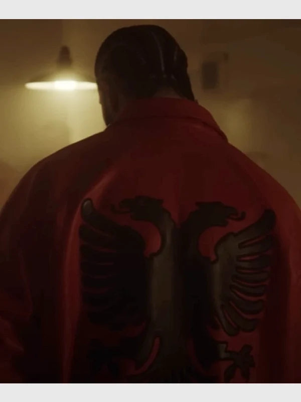 Drake Polar Opposites Red Leather Jacket