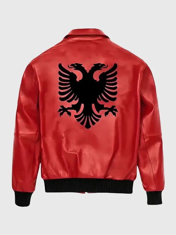 Drake Polar Opposites Red Leather Jacket