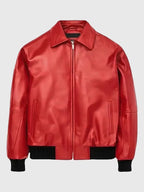 Drake Polar Opposites Red Leather Jacket