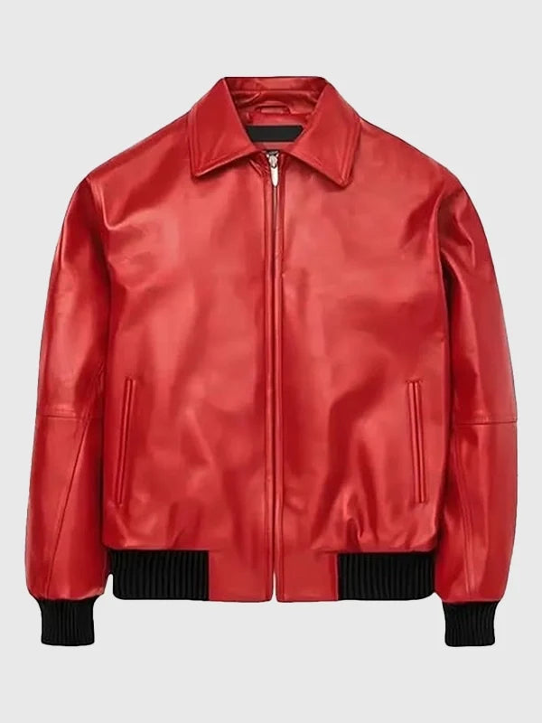 Drake Polar Opposites Red Leather Jacket