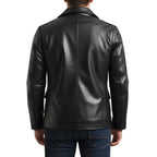 Urban Slim Fit 4-Pocket Leather Utility Jacket