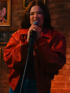 Ella Bright Cherry Pie Red Bomber Jacket