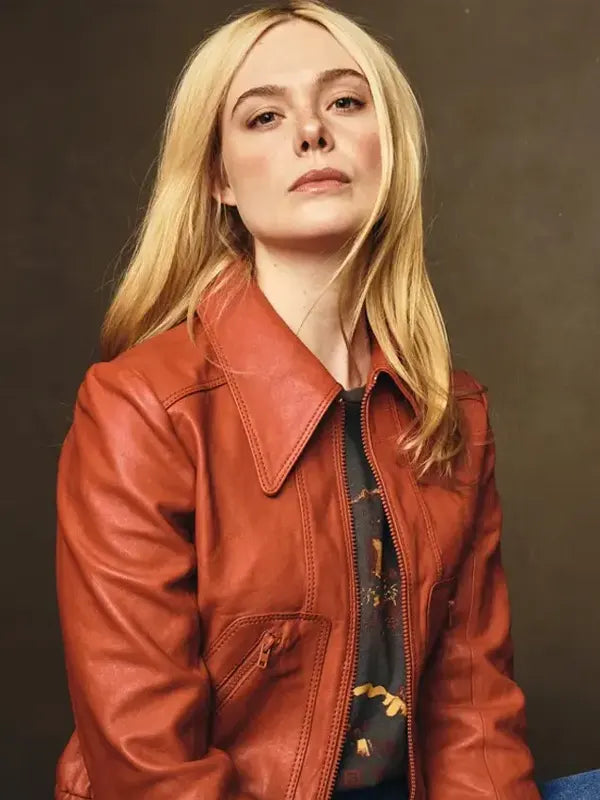 Elle Fanning Margo’s Got Money Troubles 2026 Leather Jacket
