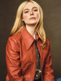 Elle Fanning Margo’s Got Money Troubles 2026 Leather Jacket