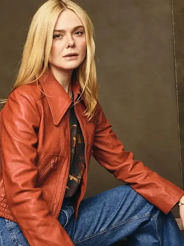 Elle Fanning Margo’s Got Money Troubles 2026 Leather Jacket