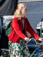 Elle Fanning Margo’s Got Money Troubles 2026 Red Fringe Jacket