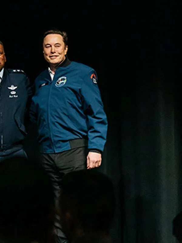 Elon Musk The Air Force Academy Blue Jacket For Sale