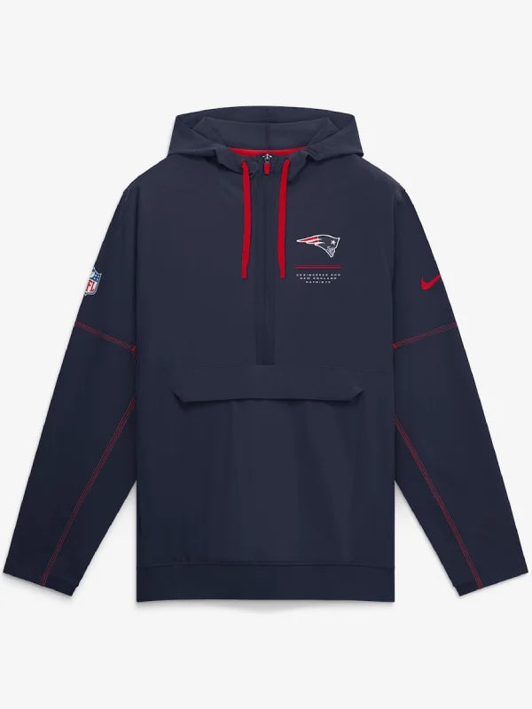 England Patriots Sideline Anorak Half-Zip Jacket 2026