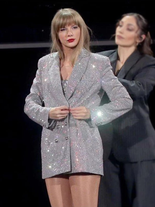 Taylor Swift Eras Tour Silver Blazer