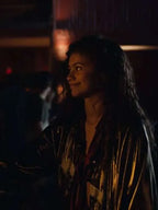 Euphoria Zendaya Black Bomber Leather Jacket