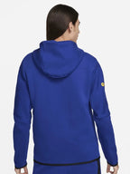 FC Barcelona Tech Windrunner Nike Soccer Hoodie Blue Back