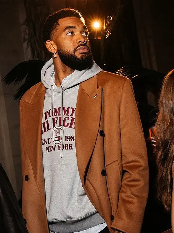 Fashion Show Karl-Anthony Towns Brown Coat