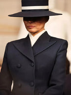 Melania Trump 2026 Black Long Coat