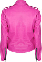 For_Sale_Jessica_Alba_Hot_Pink_Leather_Jacket