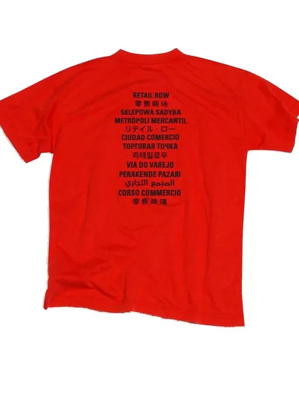 Fortnite Balenciaga Tee Shirt Red Back