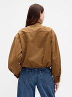 Gap Twill Bubble Jacket Brown