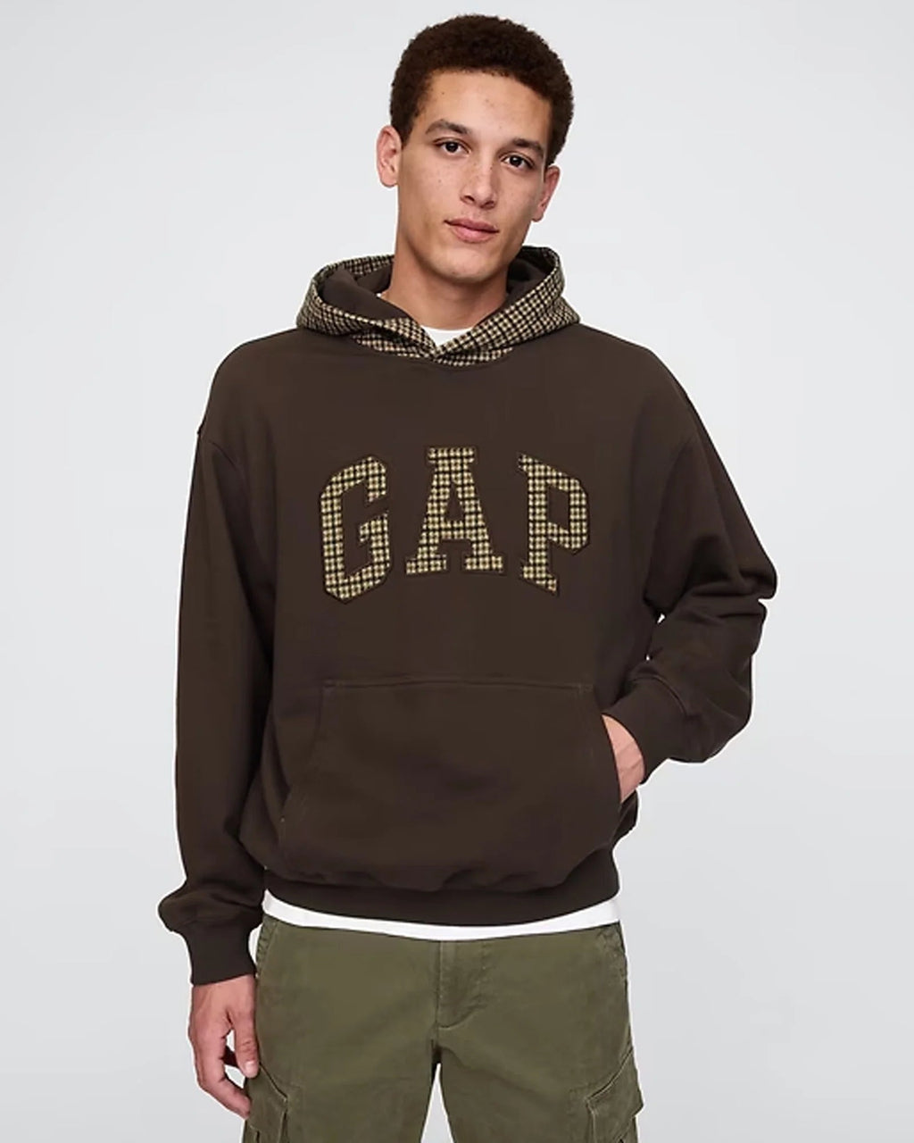 Gap-Houndstooth-Logo-Terra-Brown-Hoodie