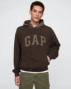 Gap-Houndstooth-Logo-Terra-Brown-Hoodie