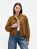 Gap Twill Bubble Jacket Brown
