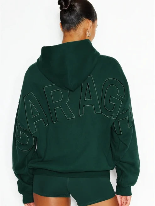 Garage Hoodie With Logo On Back - Embroidery