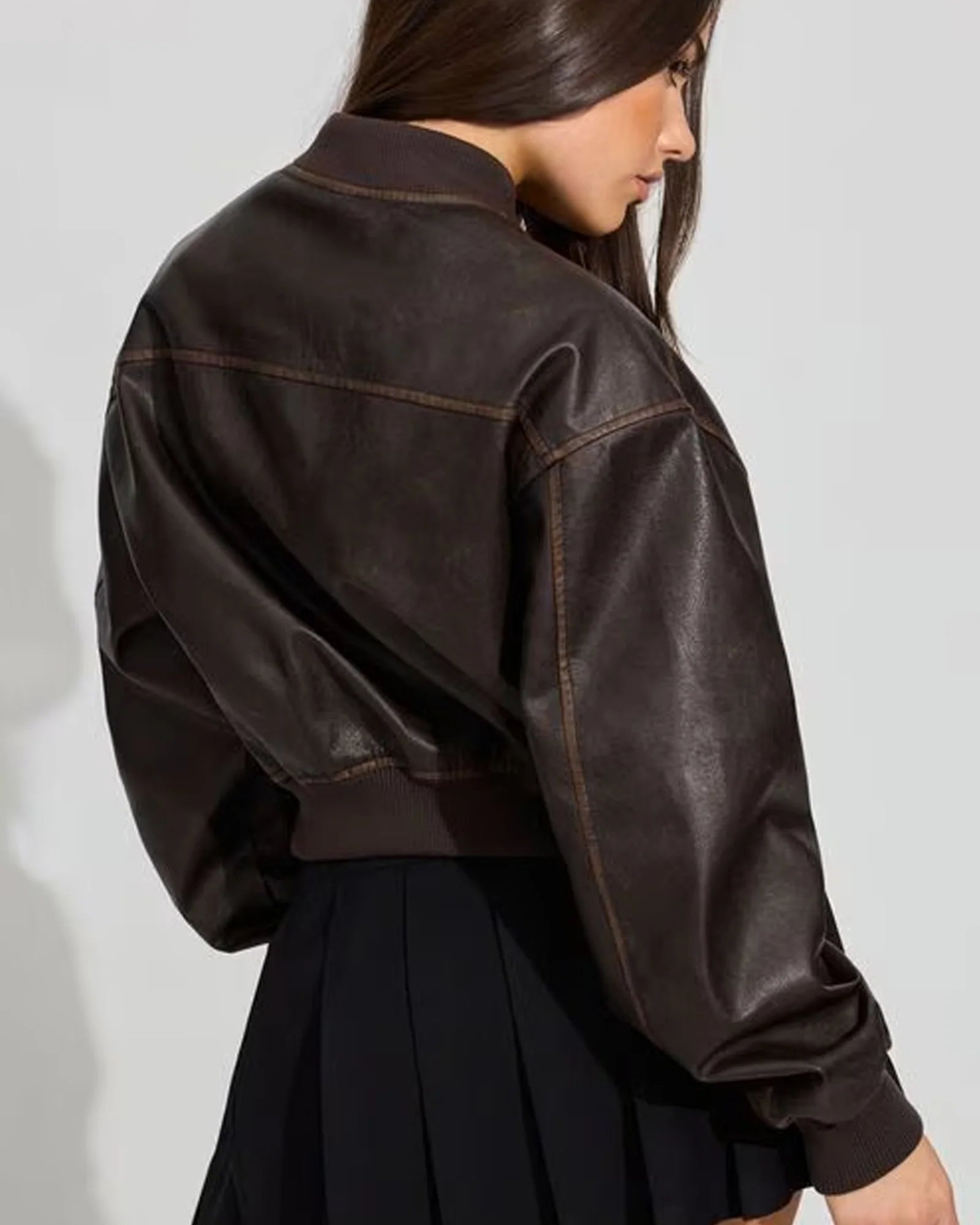 Garage-Clothing-Brown-Leather-Jacket-Back