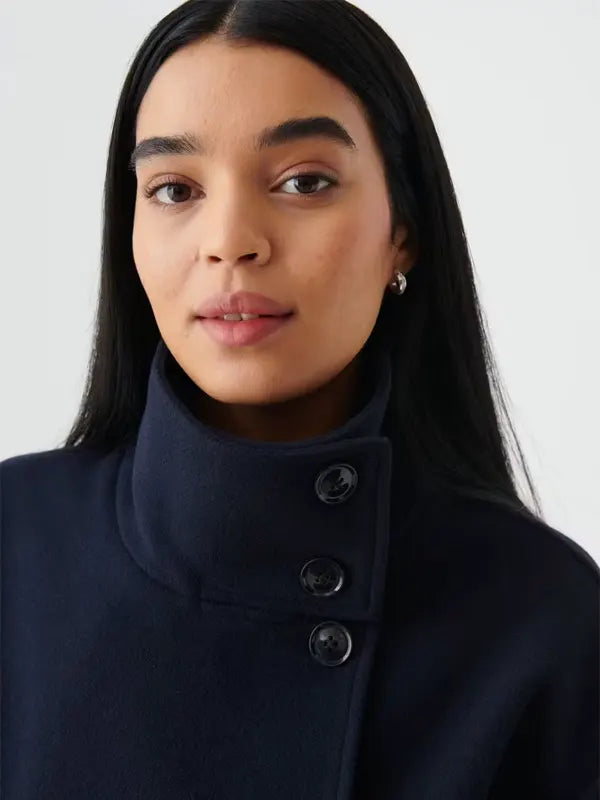 Gina Tricot Short Felt Jacket Blue