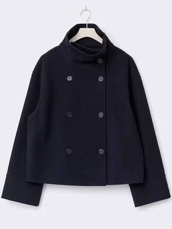 Gina Tricot Short Felt Jacket Blue