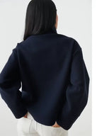 Gina Tricot Short Felt Jacket Blue