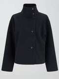 Gina Tricot Short Felt Jacket Blue