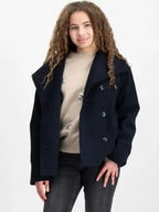 Gina Tricot Short Felt Jacket Blue
